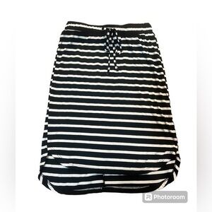 Tickled Teal Stripped Cotton Skirt Size Small